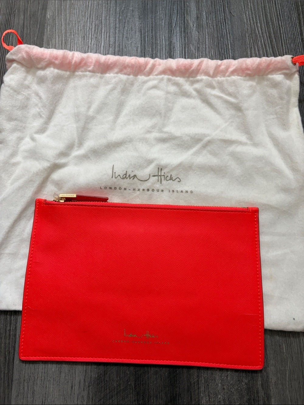 India Hicks Flamingo Zip Pouch